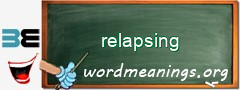 WordMeaning blackboard for relapsing